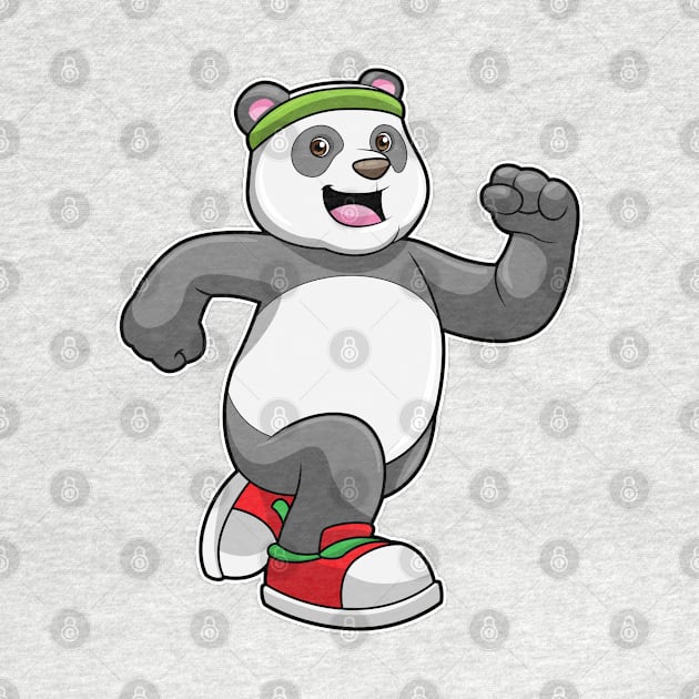 Panda at Running with Headband by Markus Schnabel